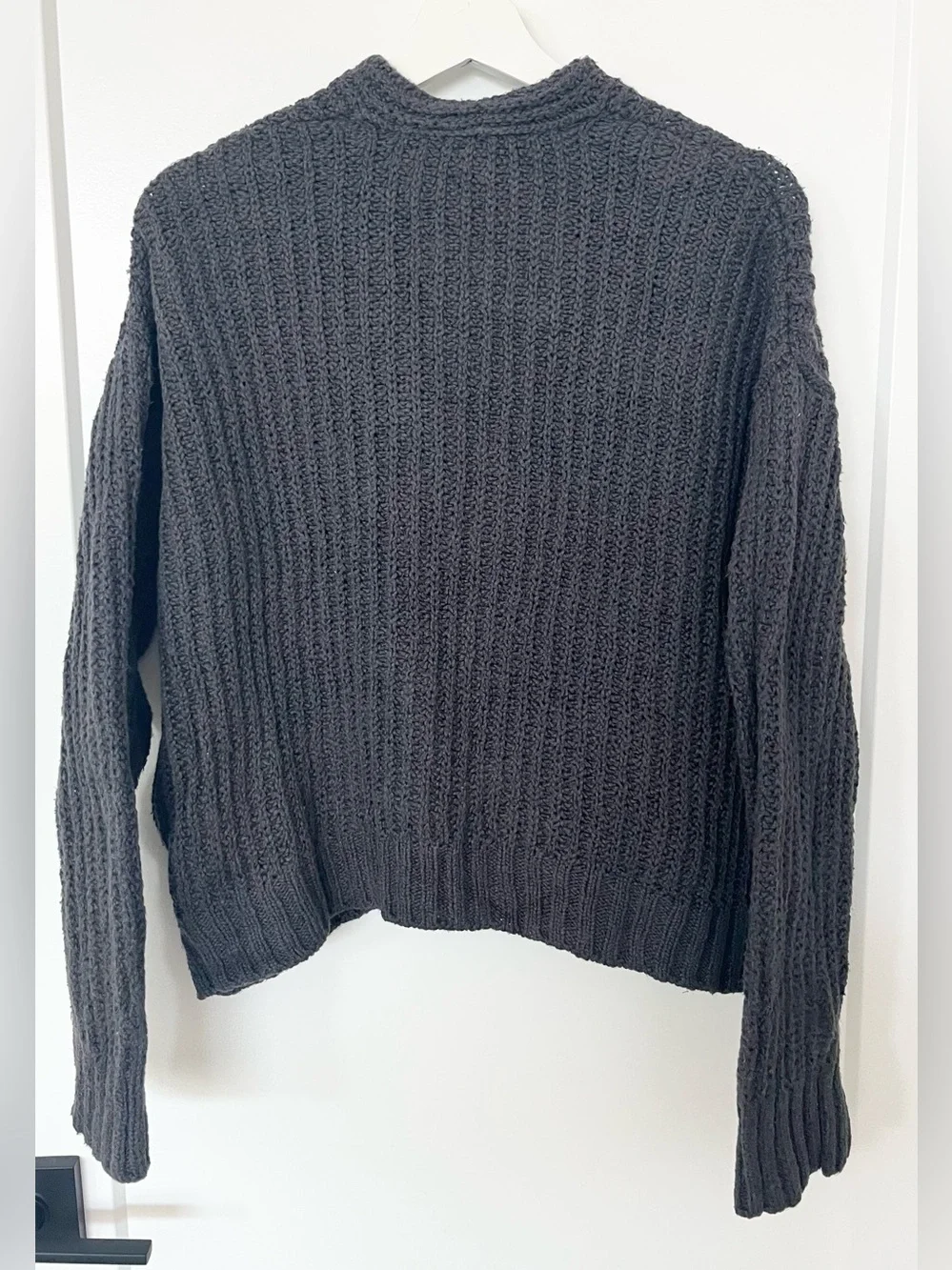 Eileen Fisher Ribbed Knit Cardigan Sweater Dark Gray Women’s Size S - Picture 4 of 8